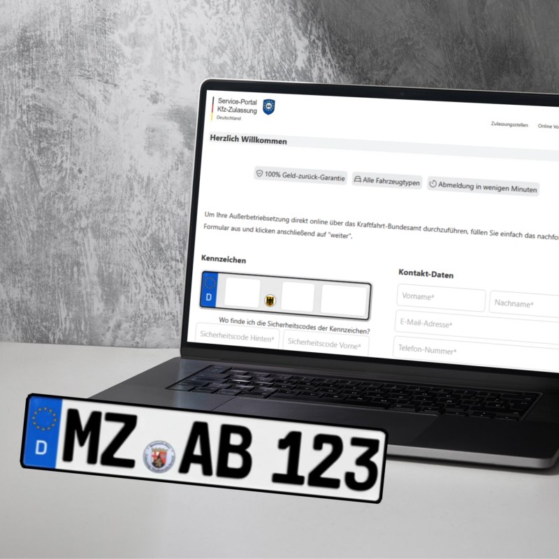 Fahrzeug online abmelden